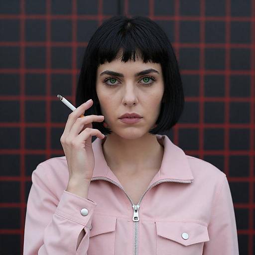 Striking Portrait of a Serious Woman