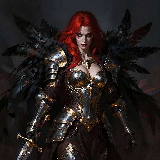 Dark Fantasy Fierce Female Warrior