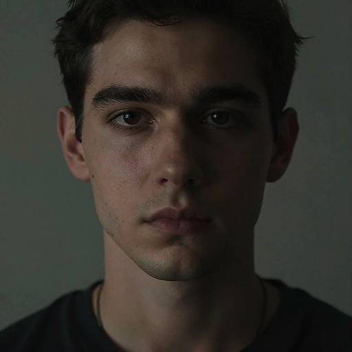 Cinematic Close-Up of a Young Man