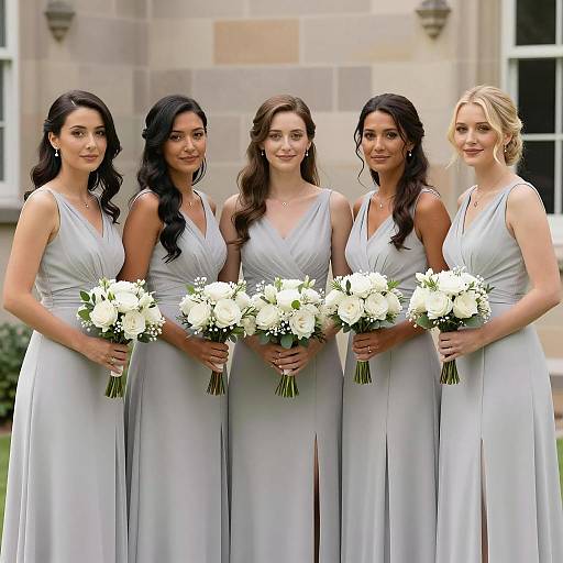 Elegant Outdoor Bridesmaids Photography