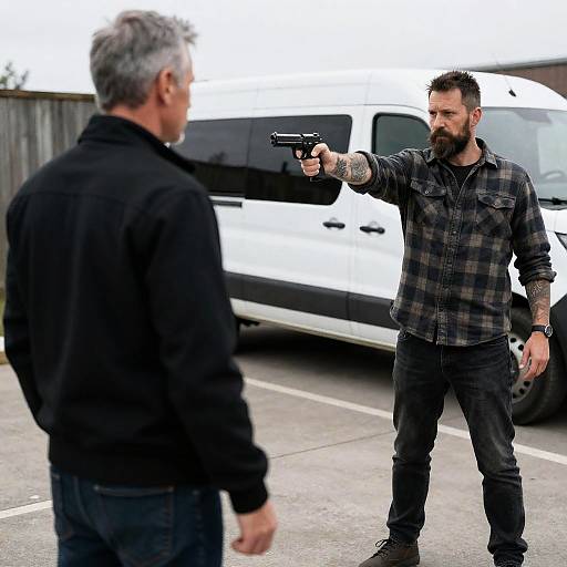 Tense Standoff Between Two Intriguing Men