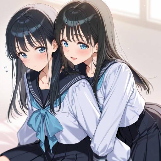 Illustration of Akebi komichi, akebi-chan no serafuku in the style of Mendou kusai