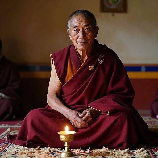 Serene Tibetan Monk Portrait