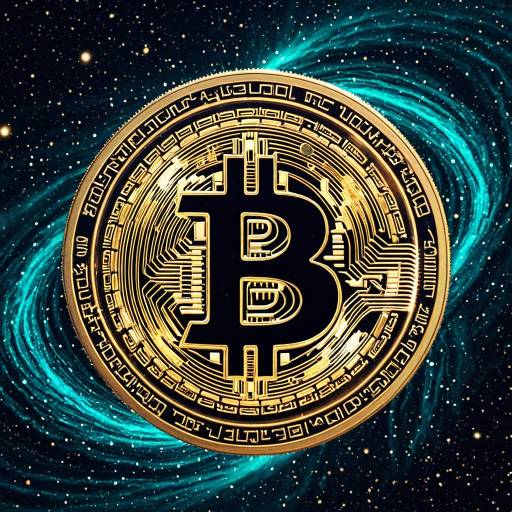 Cosmic Bitcoin Logo Illustration