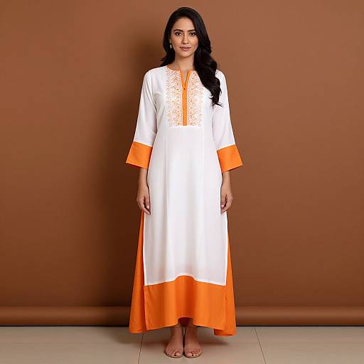 Woman in Designer Kurti Dress