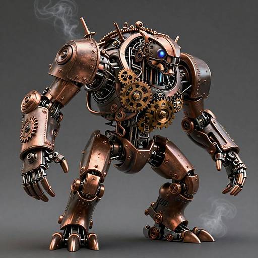 Steampunk Mechanical Creature with Gears