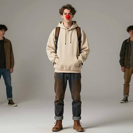 Quirky Red Nose Day Fashion Photograph