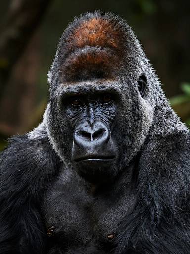 Introspective Snow Leopard and Gorilla Portrait