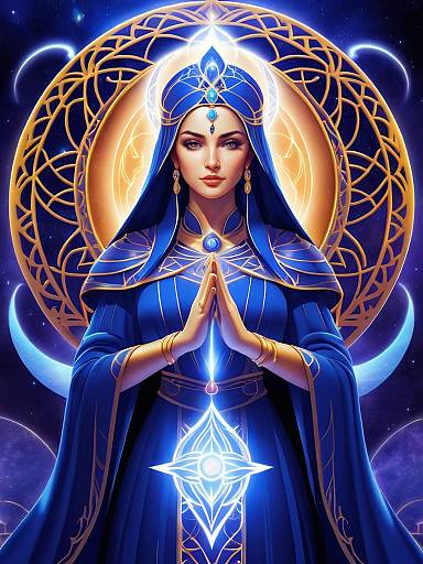 Mystical Woman Priestess Artwork