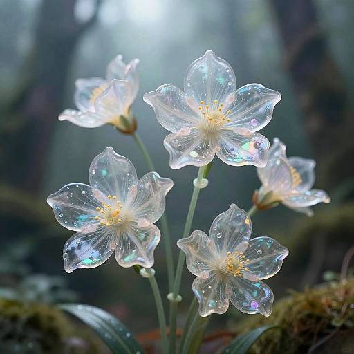 Ethereal AI-Generated Exotic Flowers