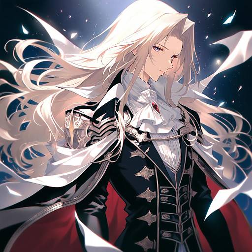 Illustration of Alucard (castlevania), castlevania (series) in the style of Hayakawa harui