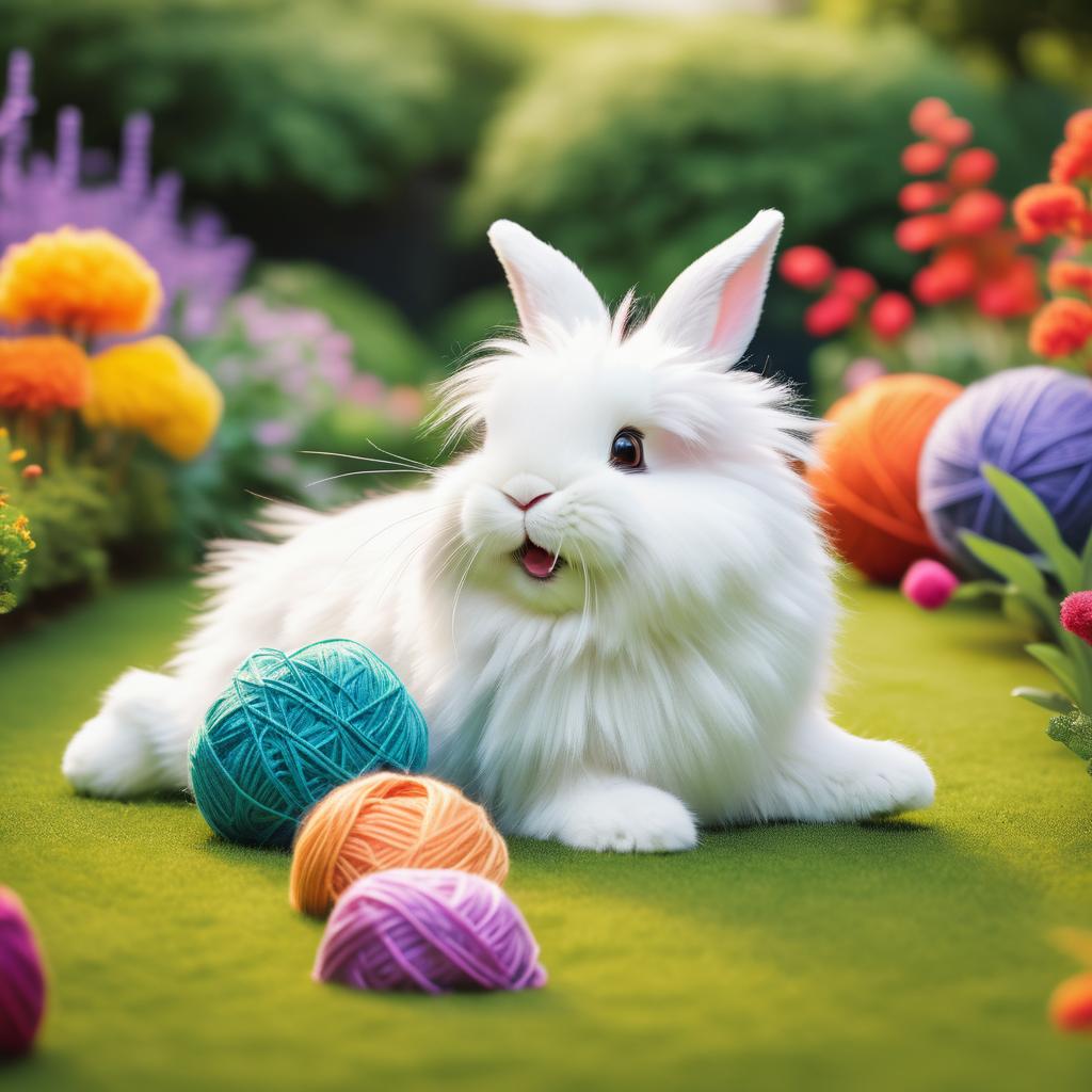 Playful Bunny in a Serene Garden