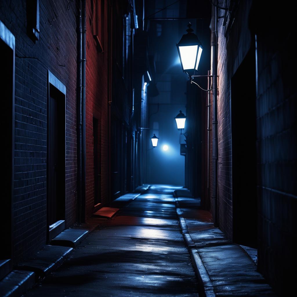 Cinematic Vampires in Dark Alleyway