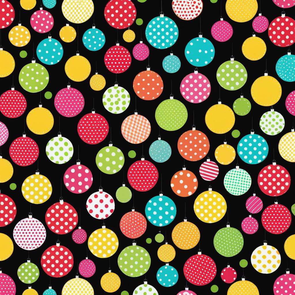 Vibrant Polka Dot Christmas Gift Wrap