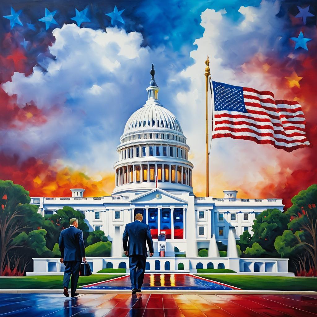 Patriotic Oil Painting of 2016 President