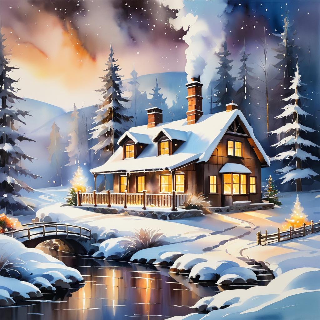 Charming Cozy Cottage in Winter