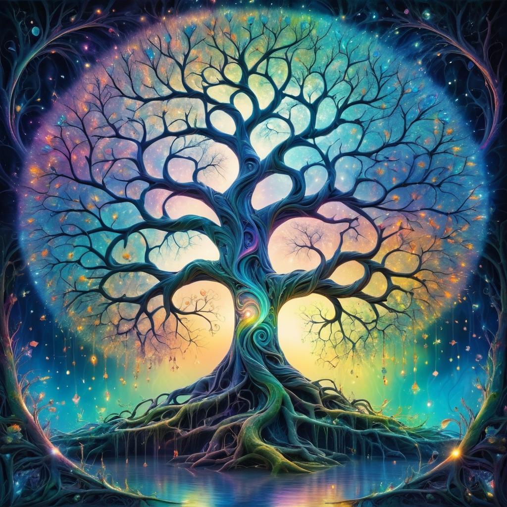 Enchanting Surrealist Tree of Life Artwork