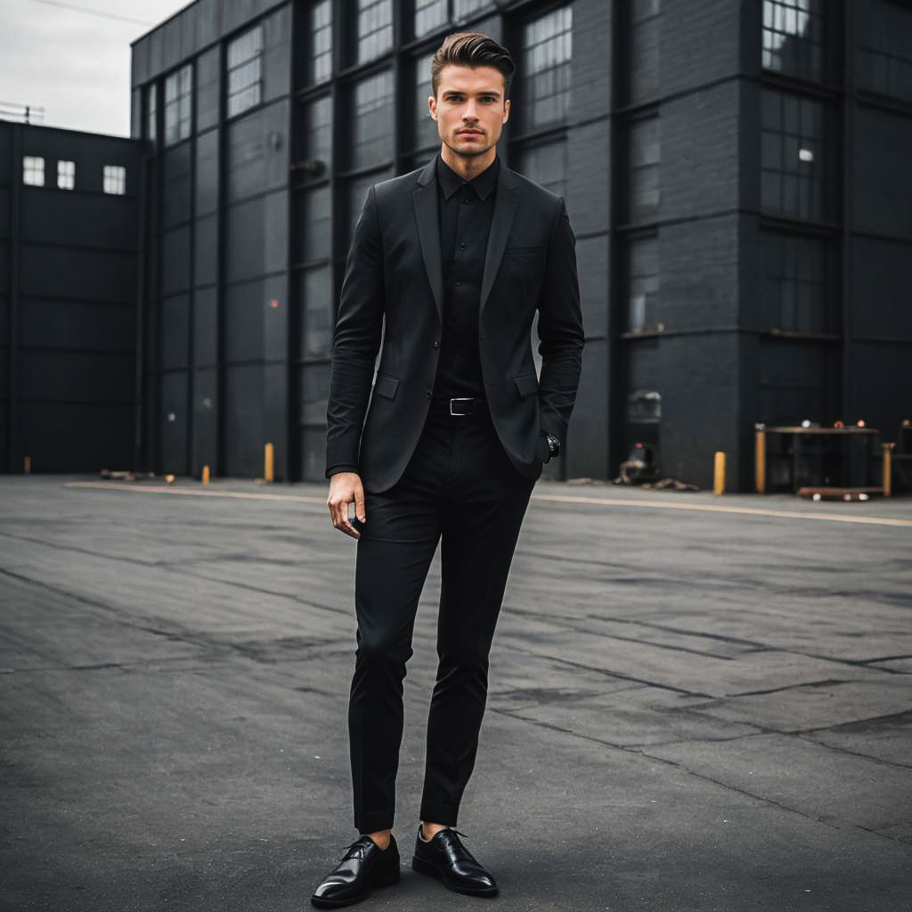 Urban Fashion: All Black Outfit for Men