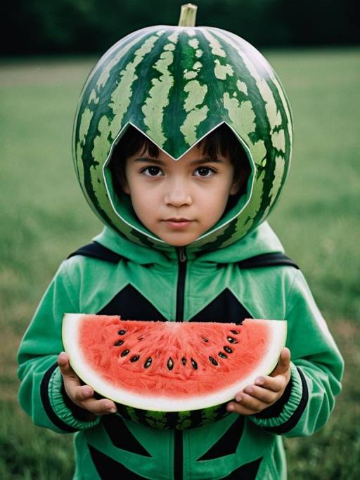 Cinematic Kid Watermelon Costume Portrait