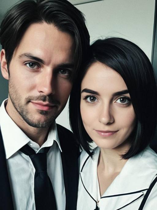 Young Couple Close-Up Portrait