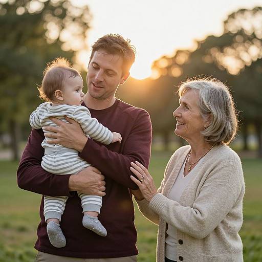 Family Gathering in Serene Park