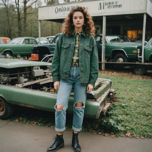 Retro 90s Grunge Fashion at a Fair