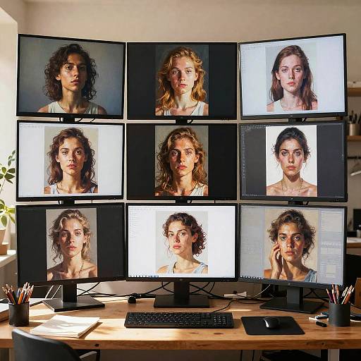 Artist Studio with Dynamic Art References