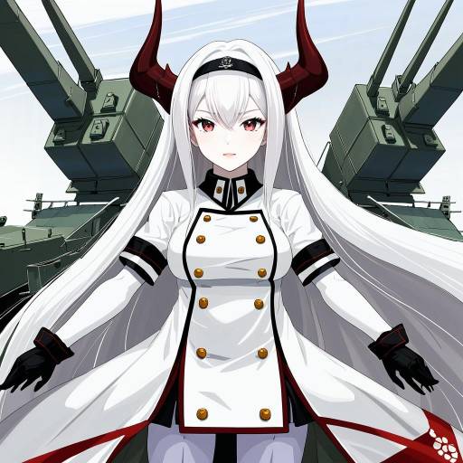 Illustration of Air defense princess, kantai collection in the style of Fujishiro emyu