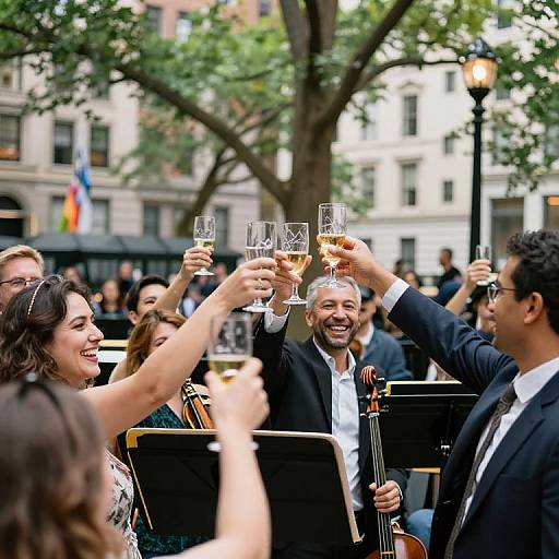 Joyful Toast in Bryant Park