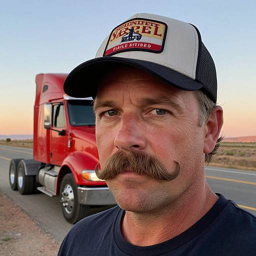 Photograph of a middle-aged man with a thick mustache, wearing a 