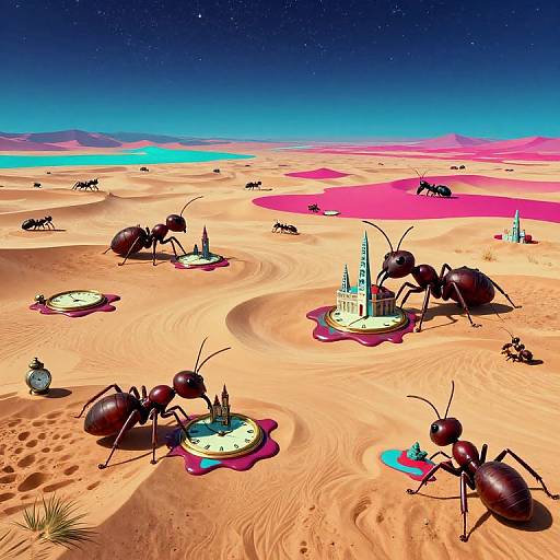Surreal Desert of Melting Timepieces