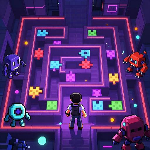 CrossCode Cyberpunk Pixel Labyrinth