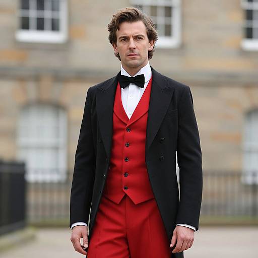 Regency Man in Red and Black