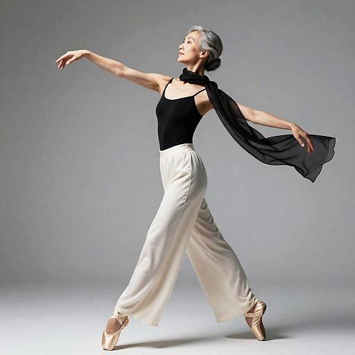 Elegant Retired Ballerina in Ivory