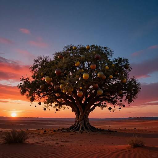 Surreal Digital Desert Tree