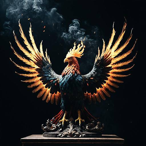 Regal Phoenix in Baroque Flames
