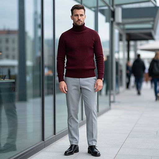 Sophisticated Man in Modern Urban Setting