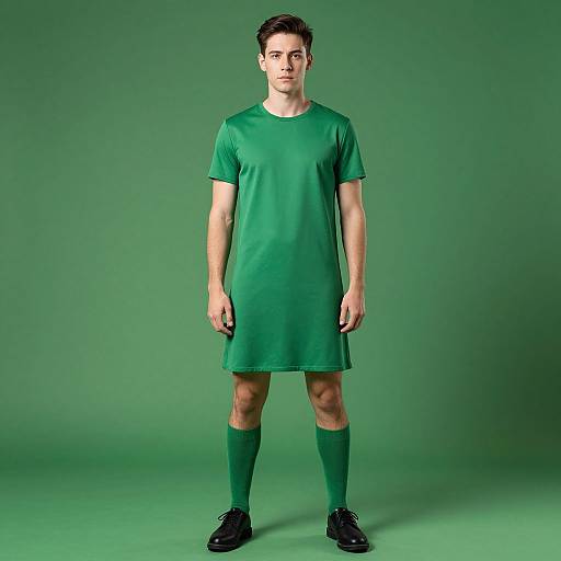 Man in Green Dress Costume