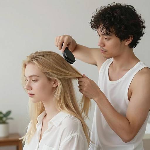 Intimate Indoor Moment of Caring