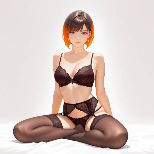Sophisticated Woman in Elegant Lingerie Sophisticated Woman in Elegant Lingerie