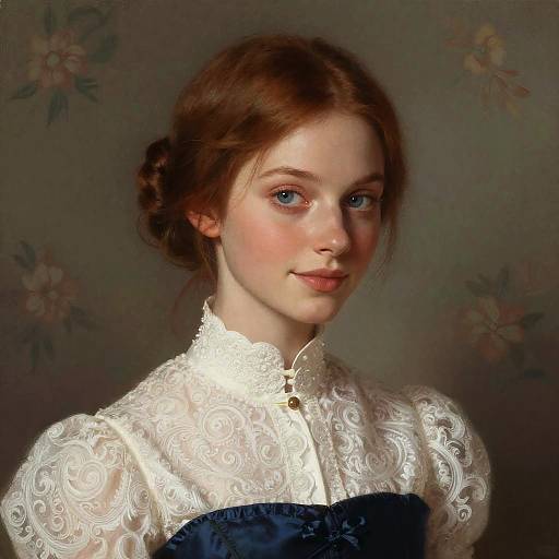 Elegant Portrait of Woman in Vintage Style