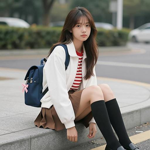 Casual Portrait of Asian Girl