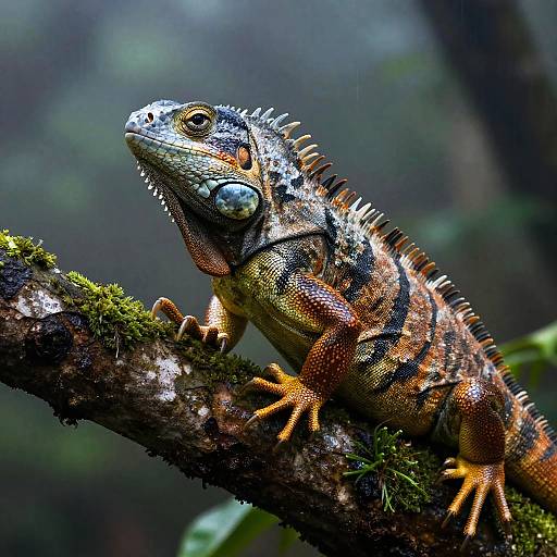 Liguana on Ancient Mossy Branch