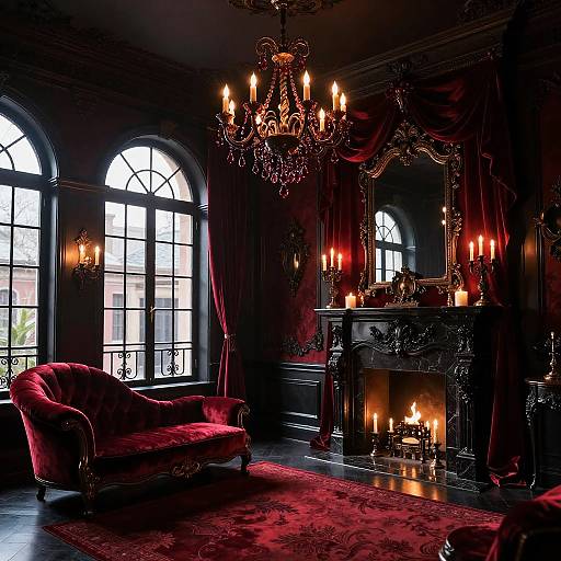 Luxurious Victorian Vampire Mansion Interior