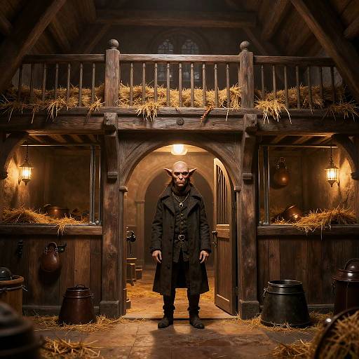 Goblin Stablehand at Enchanted Stable Door