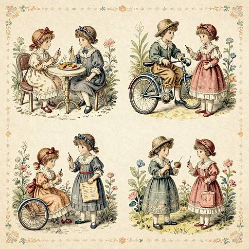 Vintage Whimsical Storybook Illustration