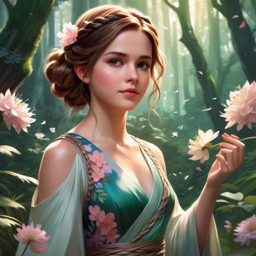 Enchanting Fairy Girl in Idyllic Forest