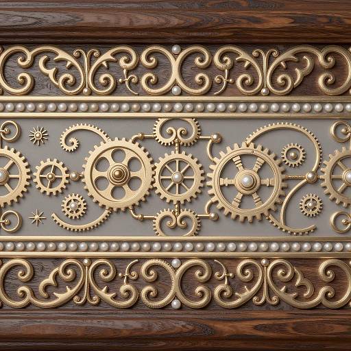 Intricate Steampunk Scrollwork Design