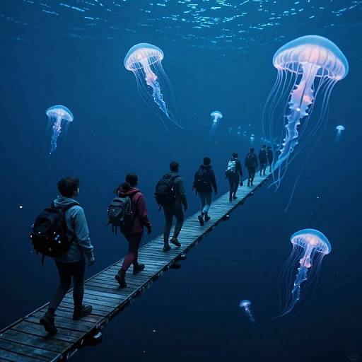 Glow of Bioluminescent Jellyfish Journey