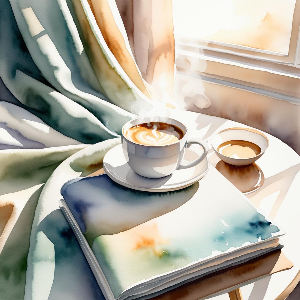 Cozy Coffee Moments in Watercolor